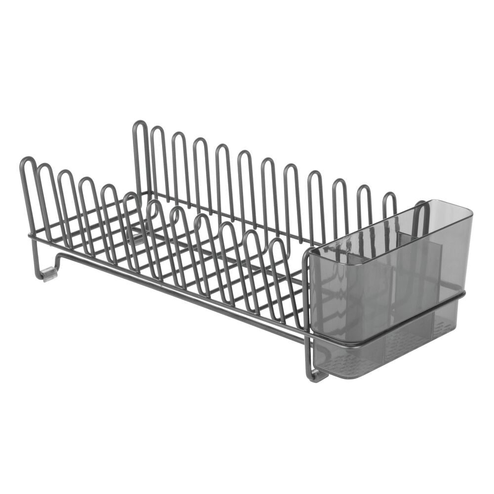 mDesign Steel Compact Modern Dish Drying Rack with Removable