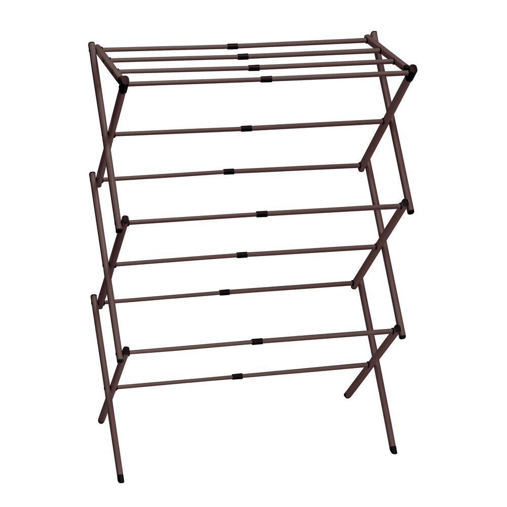 White Metal Collapsible Clothes Drying Rack