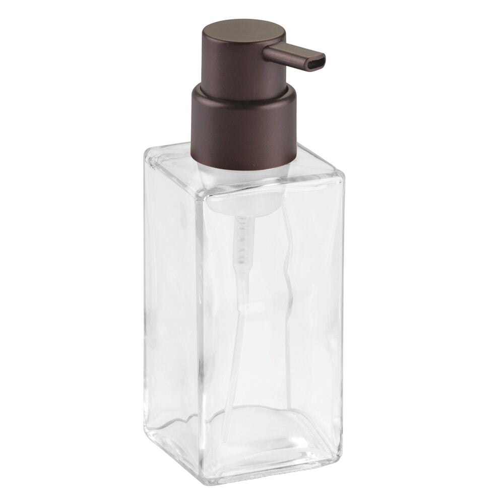 Modern Milk Glass Apothecary Refillable Soap Pump Dispenser 