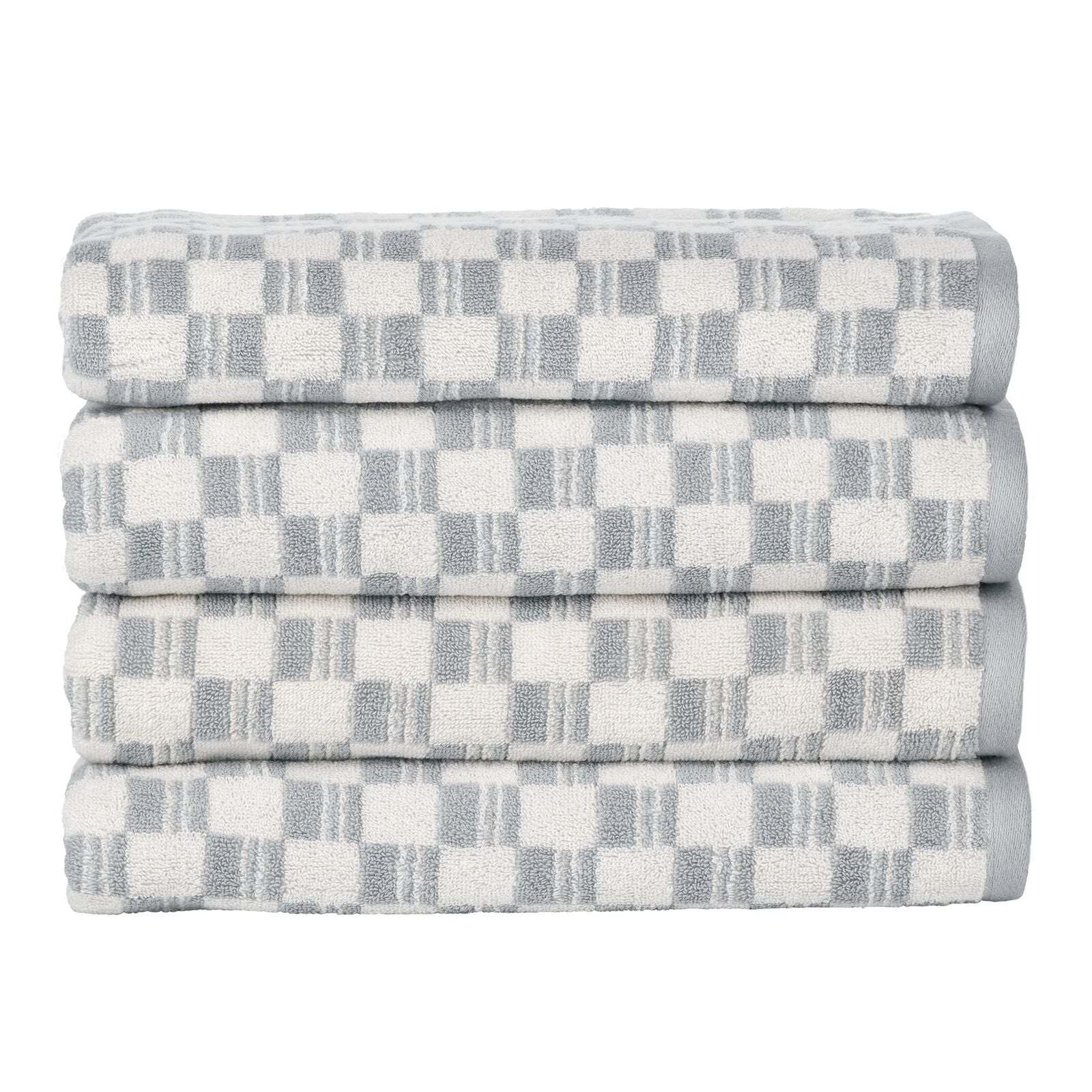 Superior Cotton Jacquard Border 2-pc. Bath Towel Set Grey