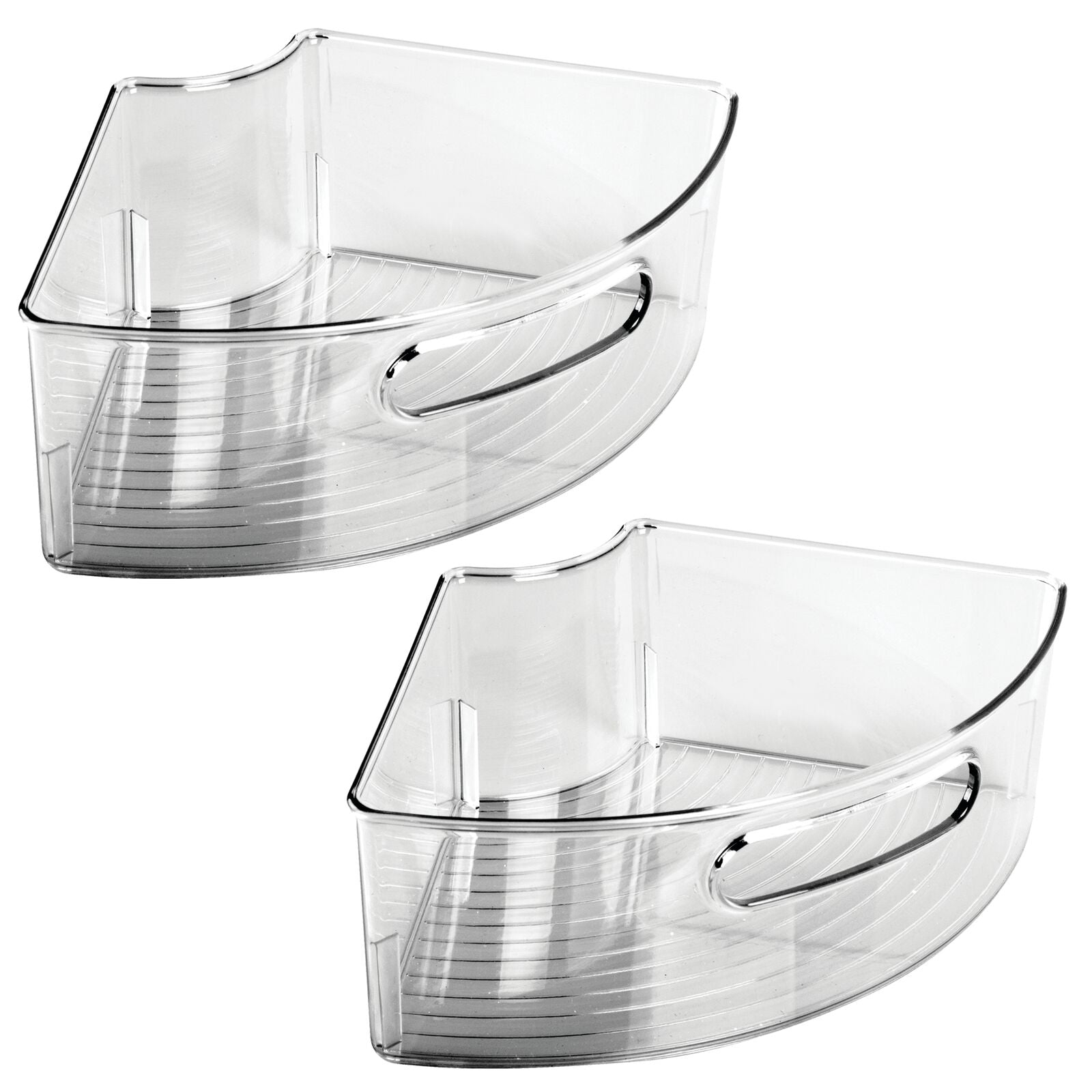 4-Pack Lazy Susan Organizer w/ Front Handle, Wedge Storage Bin Cabinet  Container - On Sale - Bed Bath & Beyond - 35453096