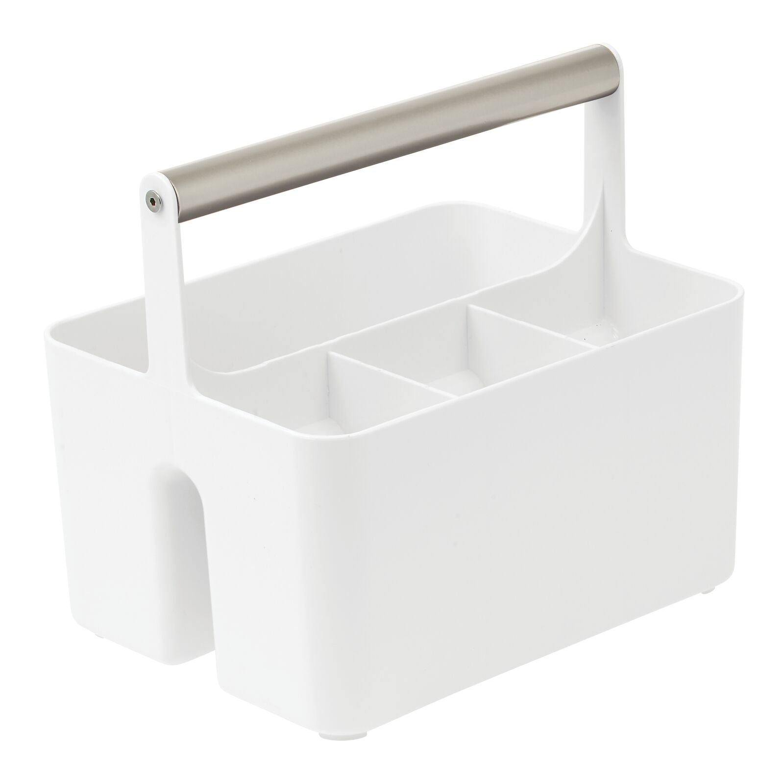 mDesign Large Plastic Divided Storage Organizer Caddy with Handle