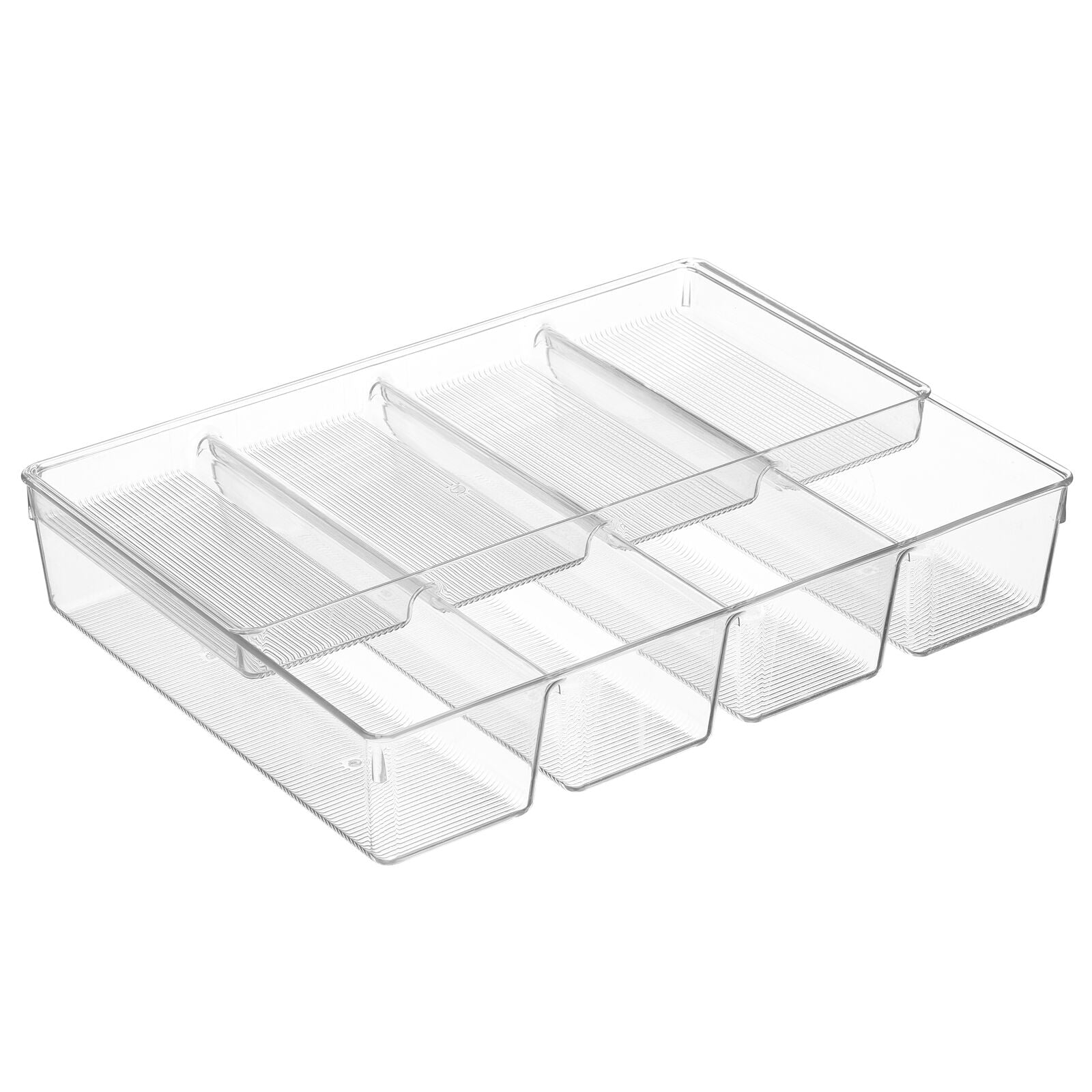 Mainstays 3-Compartment Drawer Organizer, Clear