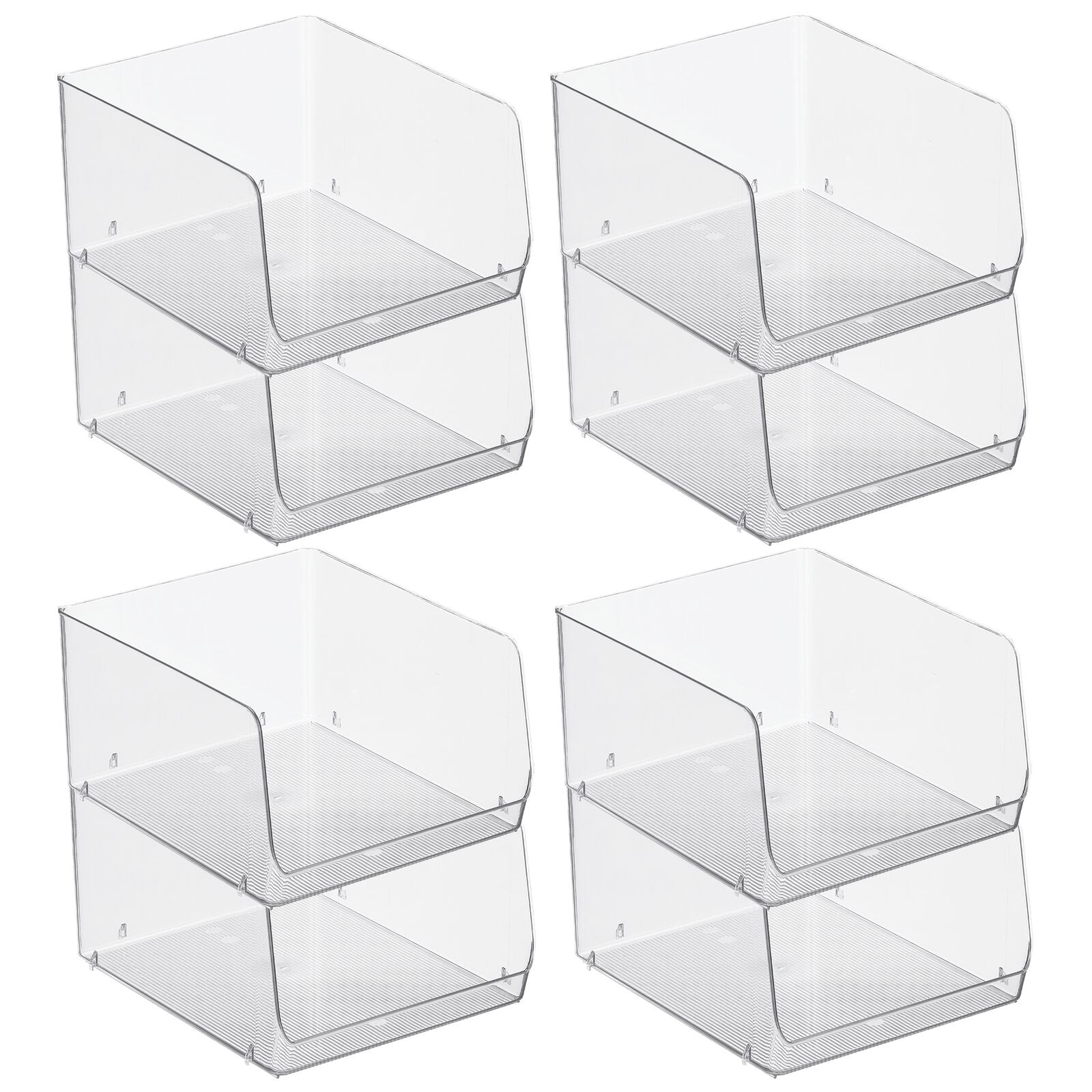 Stackable Large Bin Front Opening Clear Plastic - Brightroom™