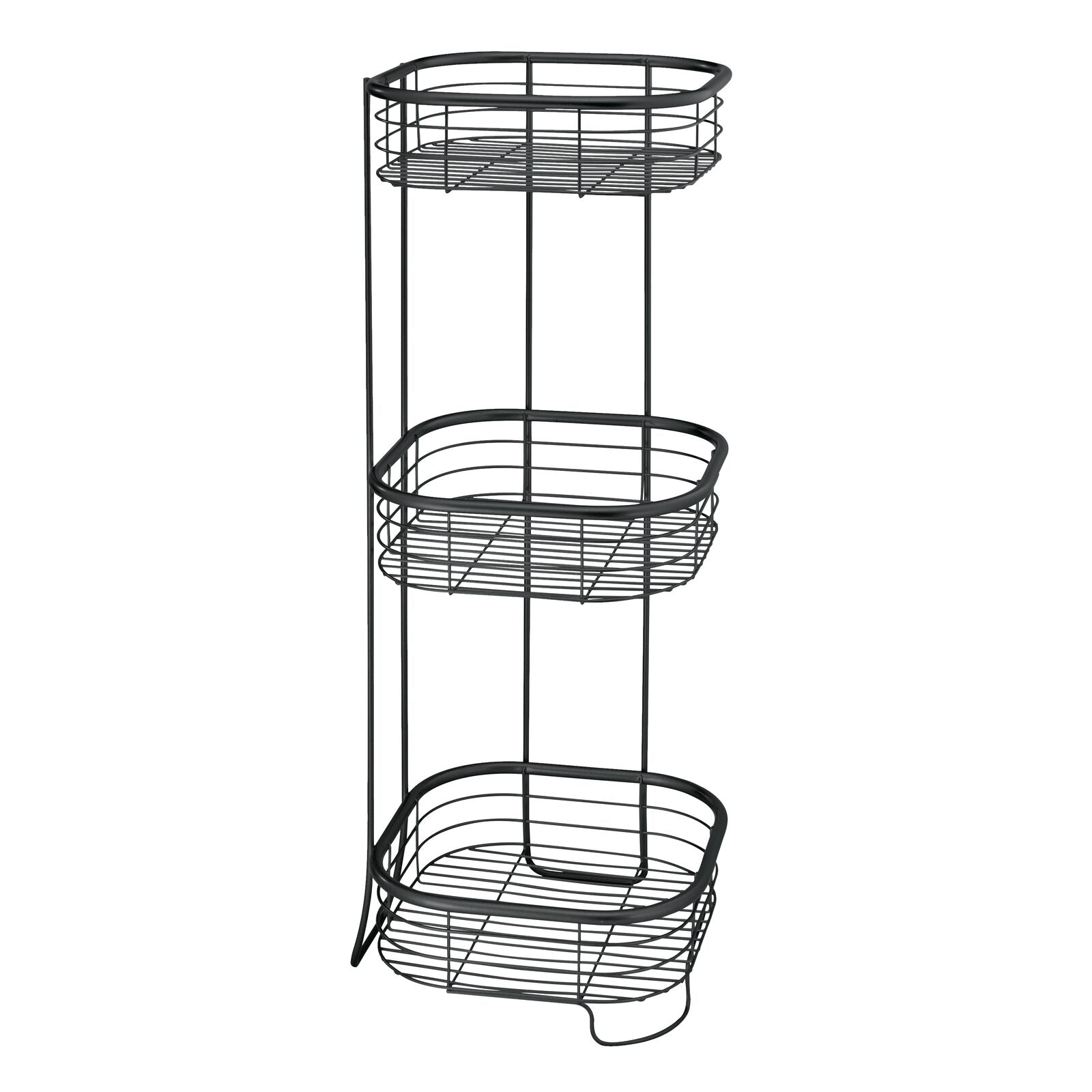 NEW Metal Wire Corner Standing Shower 3-Tier Bath Shelf Baskets
