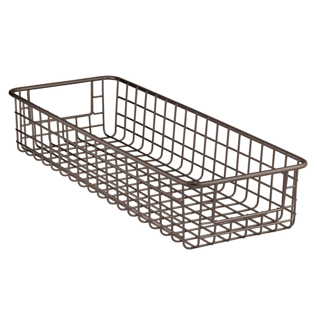Heavy Duty Quality 3 Metal Storage Stackable Baskets Bread Wire Baskets Snack Bins for Office Craft Room Kitchen Pantry Office Garage