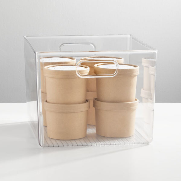 [Set of 10] Large Crystal Clear Storage Boxes & Lids Containers - Assorted  Sizes