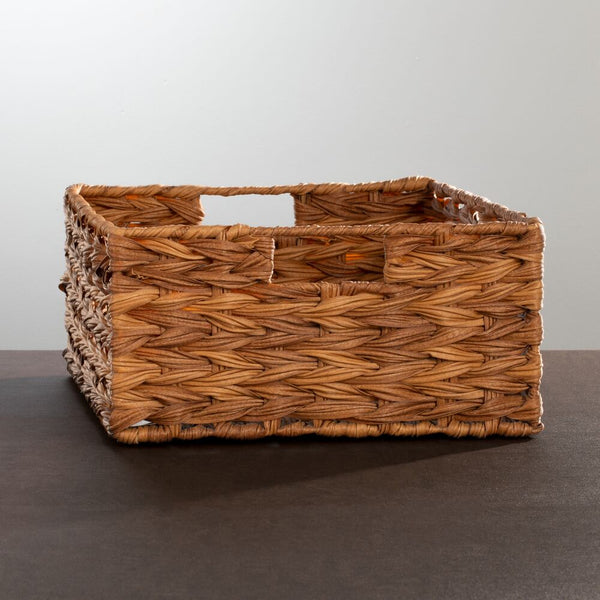 StorageWorks Seagrass Woven Storage Basket, Bathroom Storage Organizer Basket, Toilet Paper Basket, Storage Basket for Toilet Tank Top, 16.9 inch x