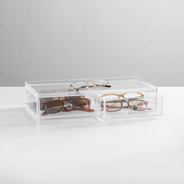 2-Drawer Stackable Eyeglass Organizer