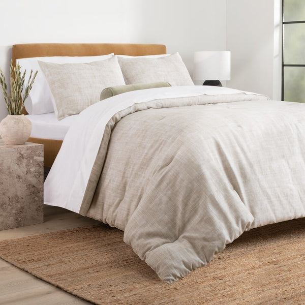 Textured Print Cotton Percale Comforter Set