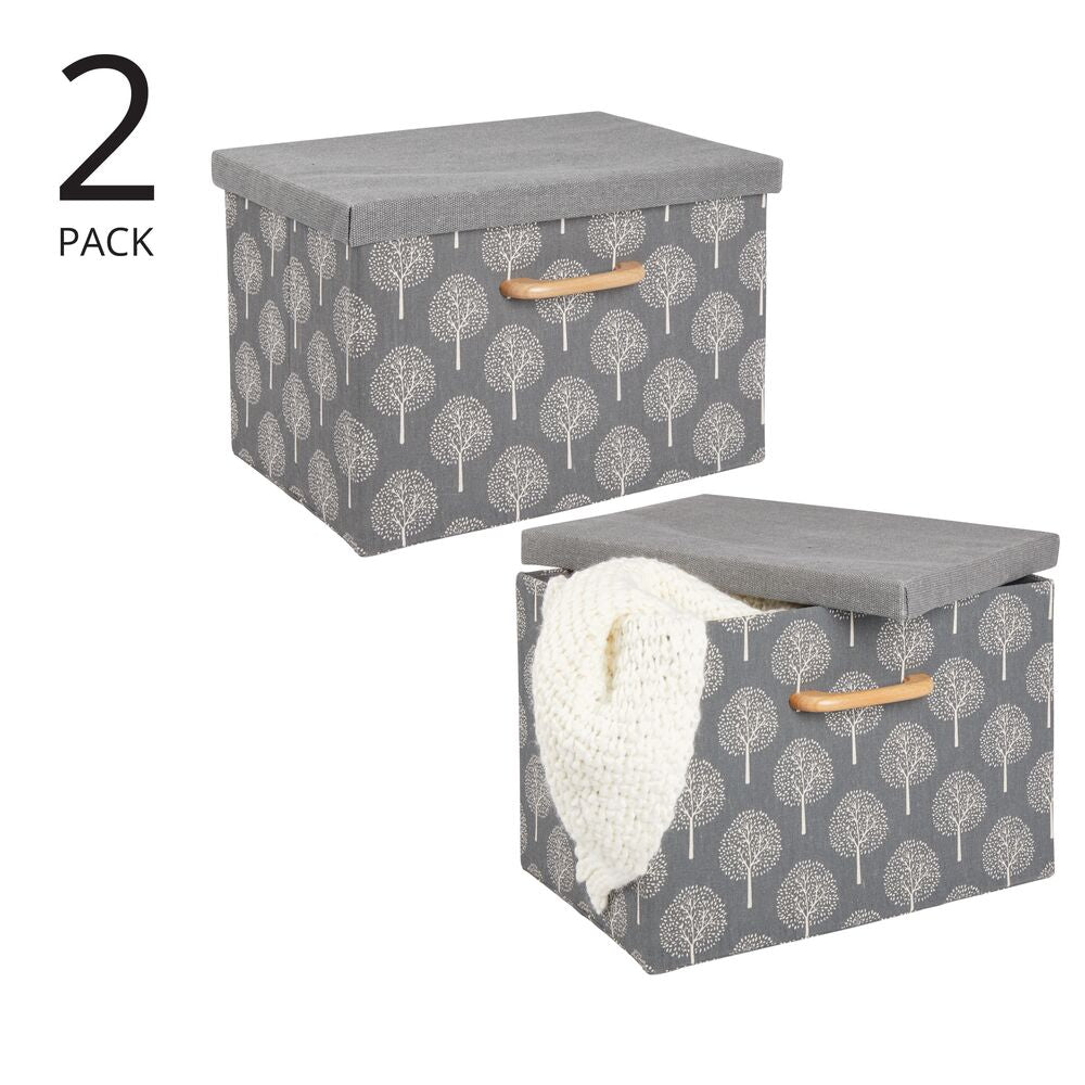Fabric Storage Bins, Fabric Storage Box, Storage Box With Handle Wooden,  Magazine Storage Box, Modern Storage Box, Minimalist Storage Bin 