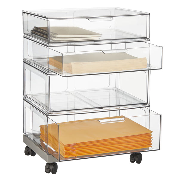 4-Drawer Rolling Office Cart