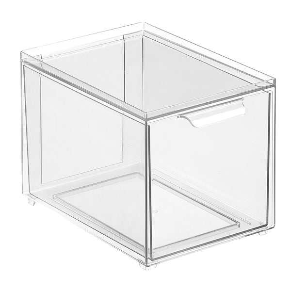 Stackable Closet Bin with Pull-Out Drawer 8.5 x 6 x 4