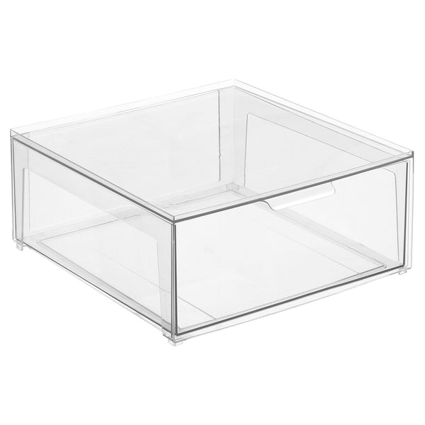 Stackable Closet Bin with Pull-Out Drawer 15 x 14 x 6