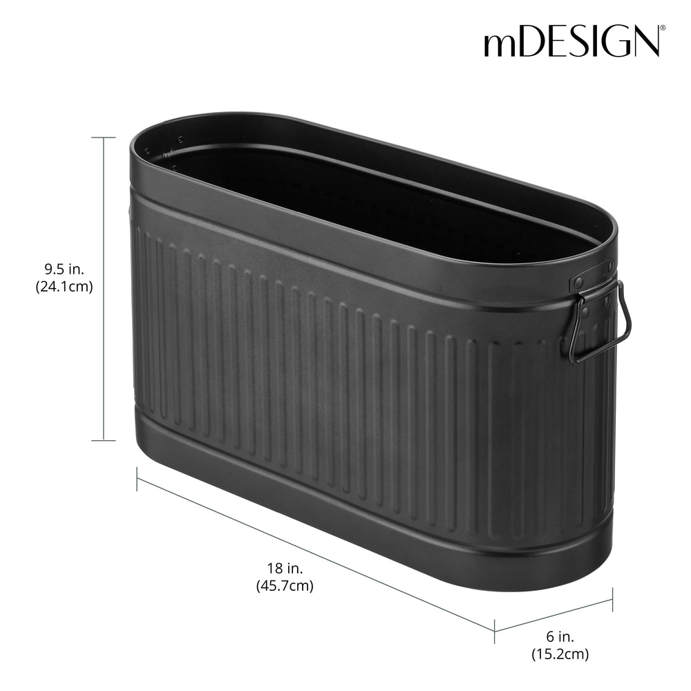 mDesign Plastic Shower Caddy Storage Organizer Utility Tote - Clear/Soft  Brass