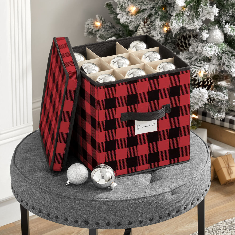 MDesign Tall Gift-Wrapping Paper Storage Box with Handles + Removable Lid,  Taupe