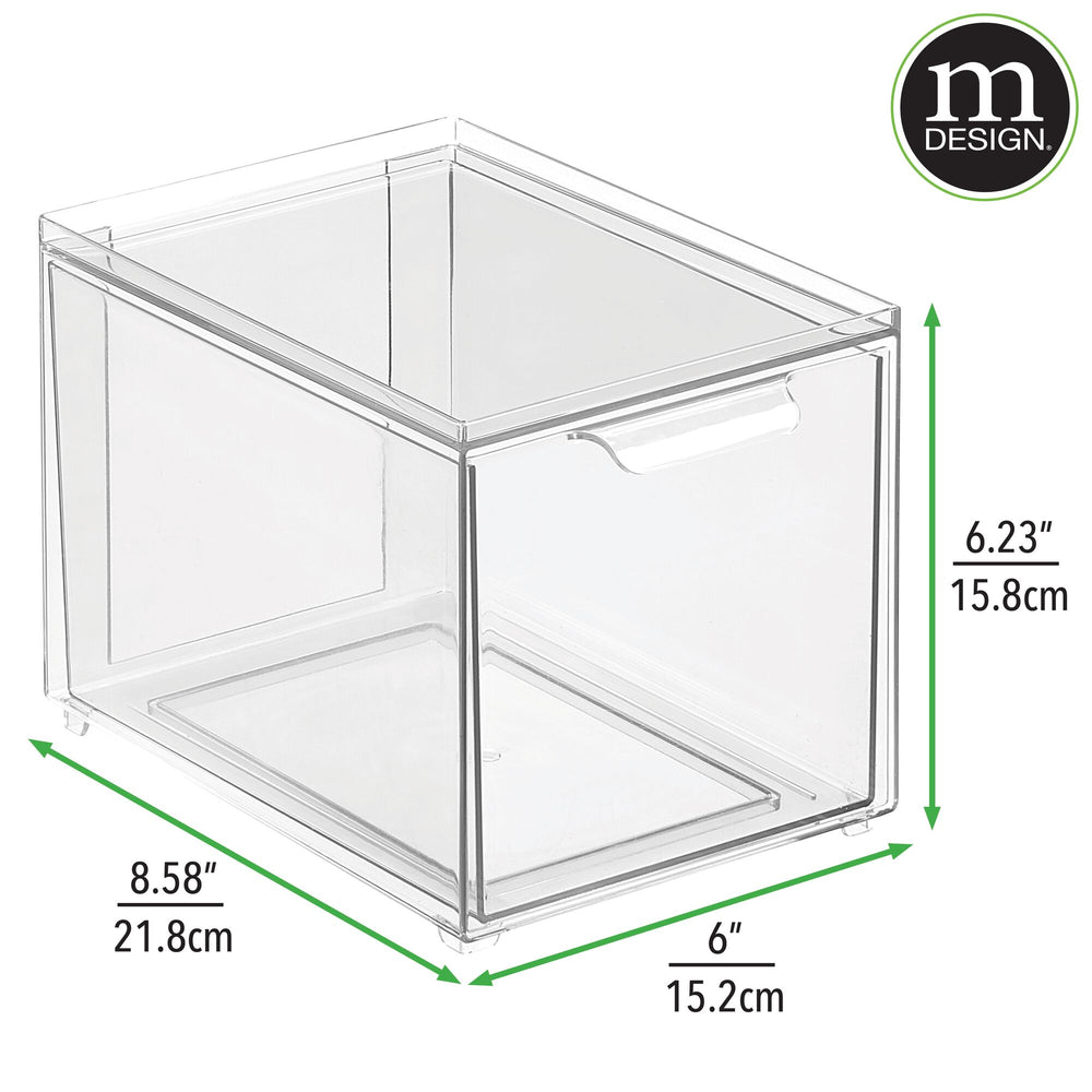 mDesign mdesign stackable storage containers box with pull-out