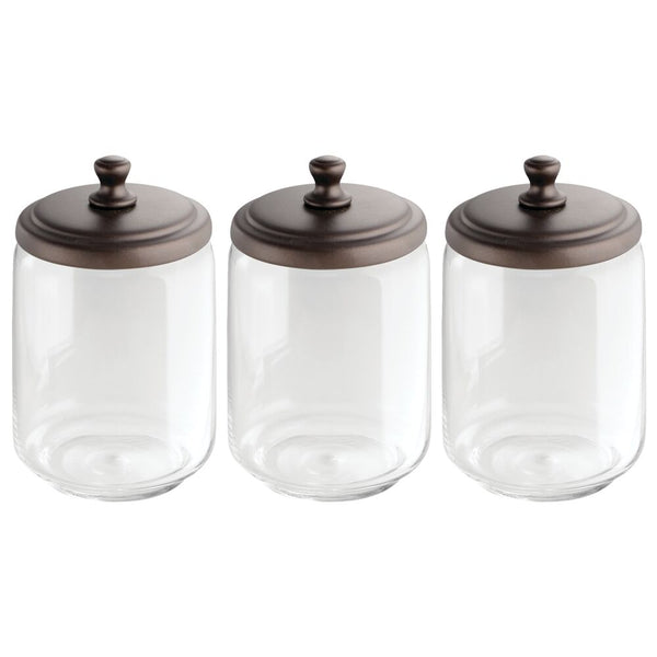 color:bronze||bronze glass canister set of 3