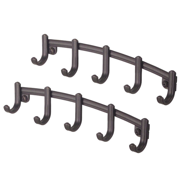 color:bronze||bronze 5-hook wall mount key rack pack of 2