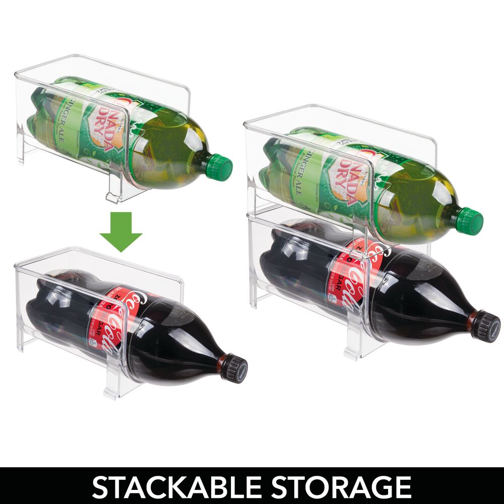 Plastic Water Bottle Organizer, 2 Pack Stackable Bottle Holder