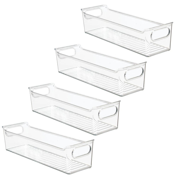 color:clear||clear plastic bin with handles 14-4-4 pack of 4