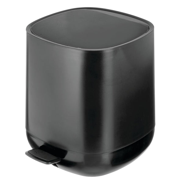 color:black||black 5-liter square metal step trash can pack of 6
