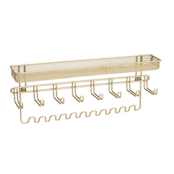 color:gold/brass||gold/brass wall mount accessory organizer single