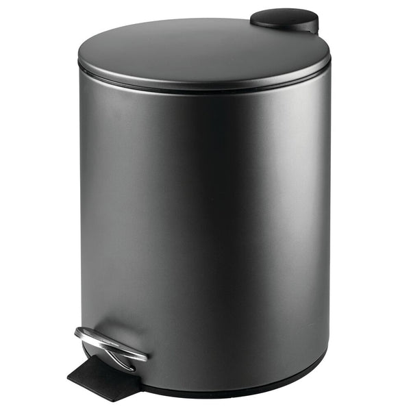 color:black||black 5-liter metal round step trash can