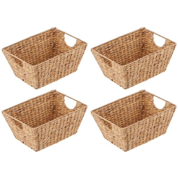 color:natural||natural woven hyacinth nesting basket 12-9-6 pack of 4