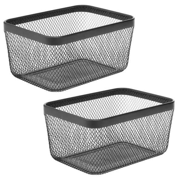 color:black||black mesh basket 12-9-6 pack of 2