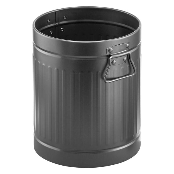 color:black||black 2-gallon oscar trash can with handles