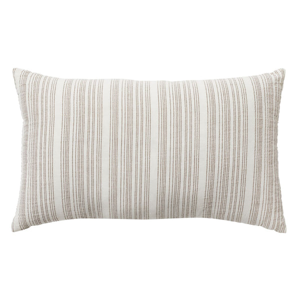 Decorative Cotton Textured Stripe Throw Pillow