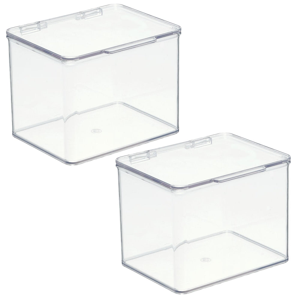 Stackable Hinged Lid Kitchen Box 6 x 7 x 4