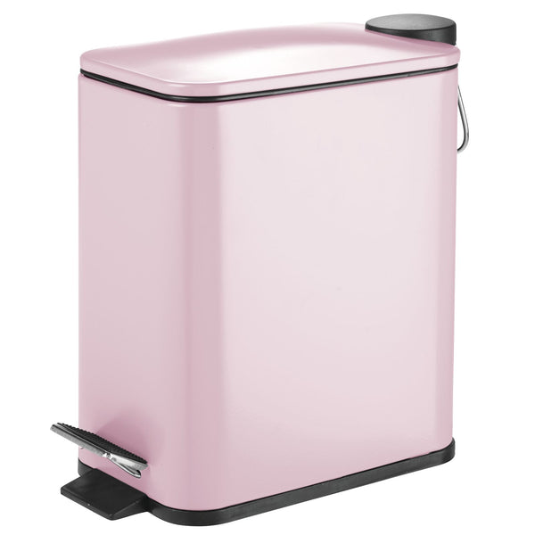 color:matte blush||matte blush 5-liter metal step trash can