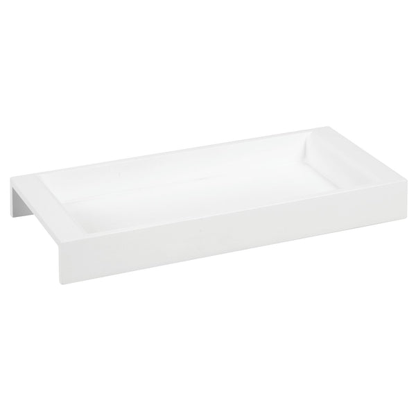 color:white||white bamboo vanity tray pack of 3