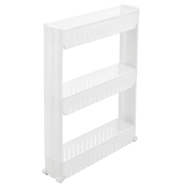 color:white||white 3-tier plastic cart single