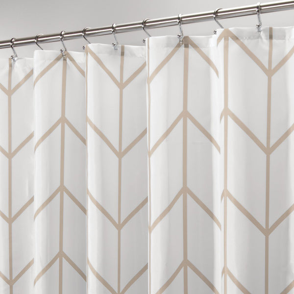 color:beige||beige chevron shower curtain pack of 2