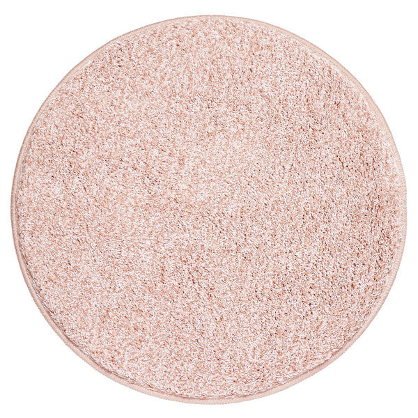 color:light pink||light pink microfiber round bath mat