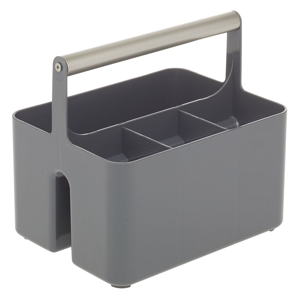 Cleaning Supplies Caddy, Plastic Organizer with Handle, Cleaning Bucket for  Cleaning Products, Under Sink Tool Storage Caddy (Gray) 