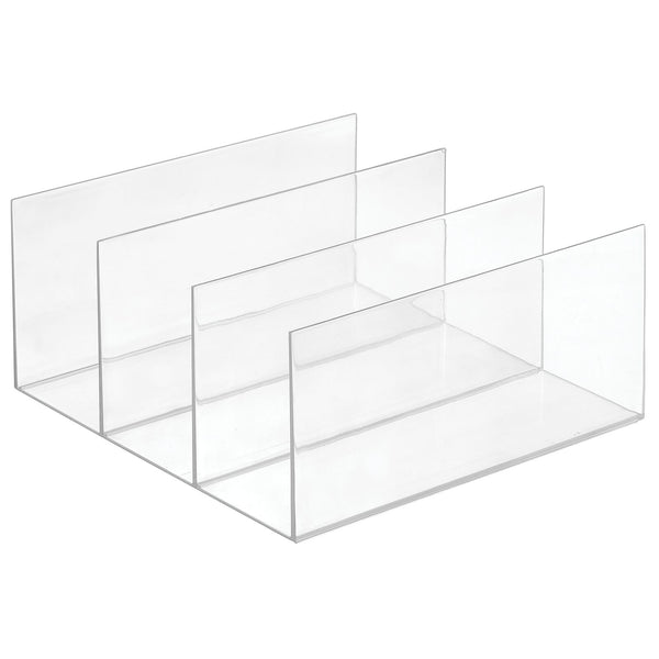 color:clear||clear 3-compartment plastic divider single