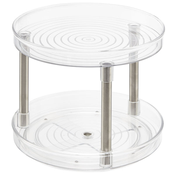 color:clear||clear 9 round 2-tier lazy susan single