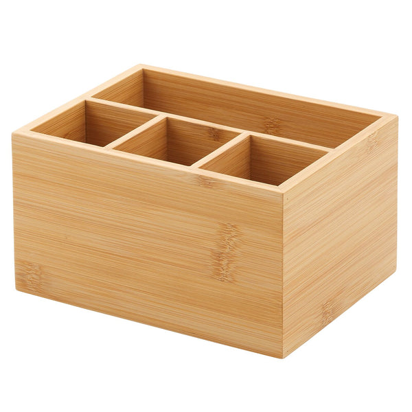 4-Section Bamboo Cutlery Caddy