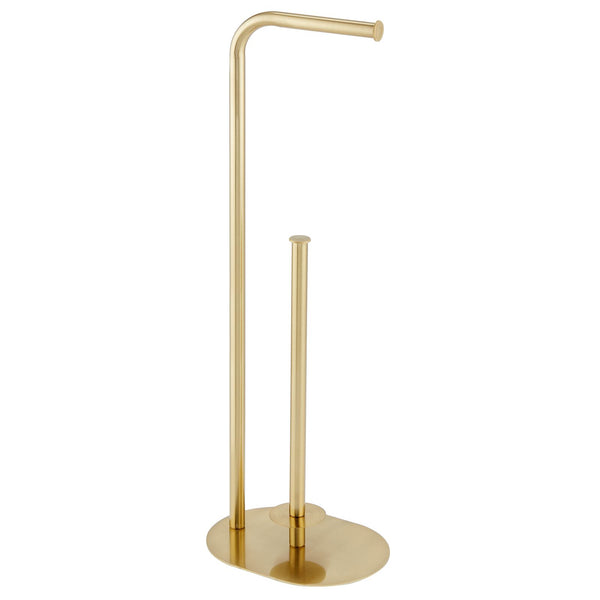 color:soft brass||soft brass 3-roll reserve toilet paper stand