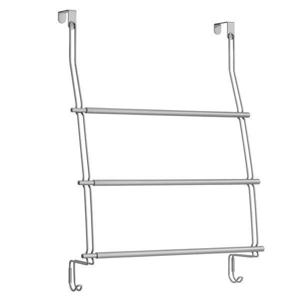 color:chrome||chrome expandable over door towel bar with hooks
