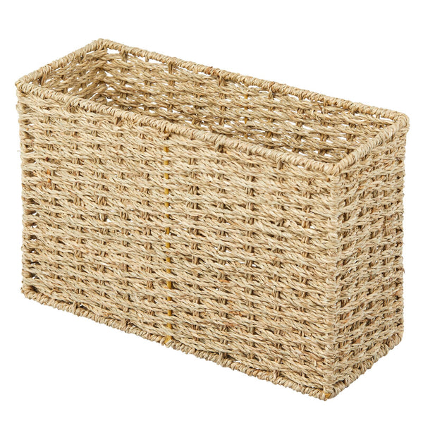 color:natural||natural woven seagrass toilet paper storage basket 15-6-10