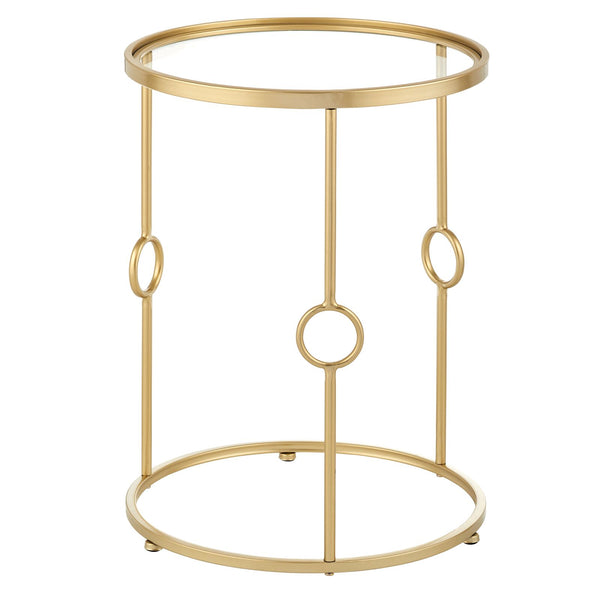 color:soft brass/clear||soft brass/clear round accent table