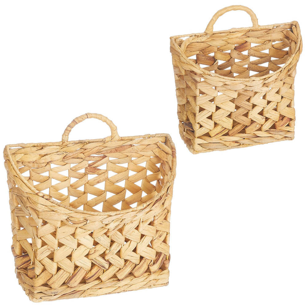 Hanging Raffia Baskets, Decorative Storage Baskets