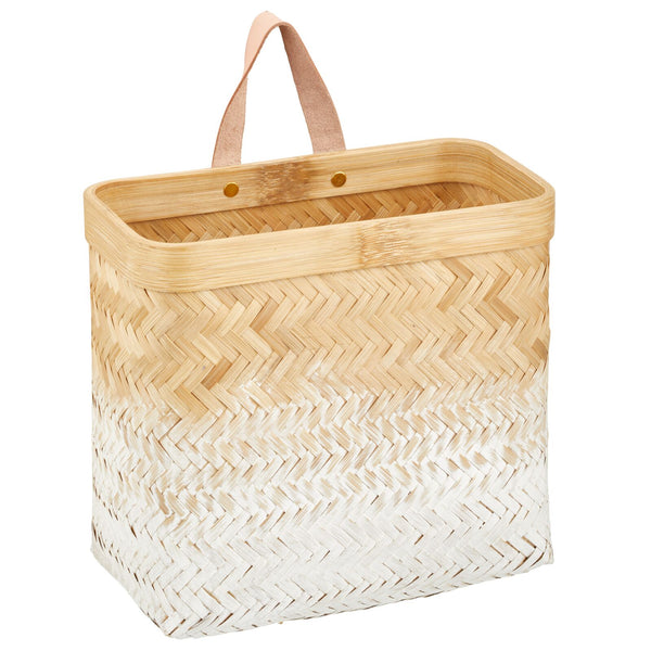 Ombre Bamboo Hanging Wall Basket