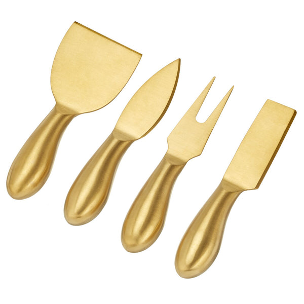 color:soft brass||soft brass cheese knife set