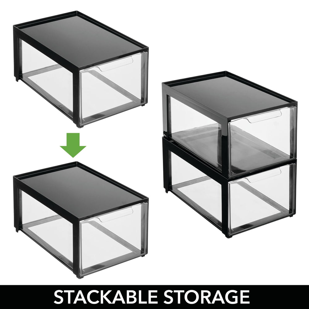 Stackable Kitchen Bin with Pull-Out Drawer 8.5 x 6 x 6